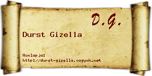 Durst Gizella névjegykártya